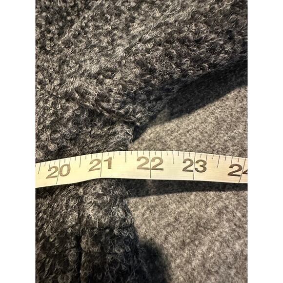 Anne Klein Large Oversized Wool Blend Layering Classic Gray Heathered Heavy Coat - Picture 8 of 9